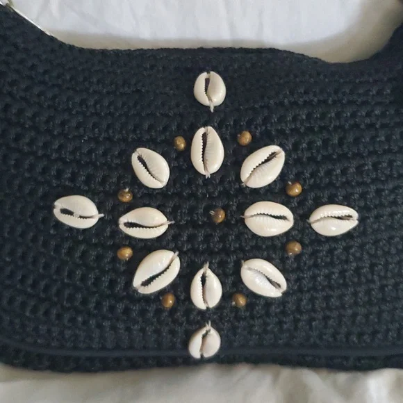 The Sak Black Mini Bag with Shell Accents - Picture 2 of 8